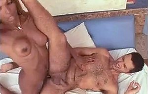 Busty chick fucks guy in different poses