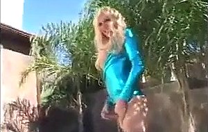 Sexy jesse flores solo outdoors