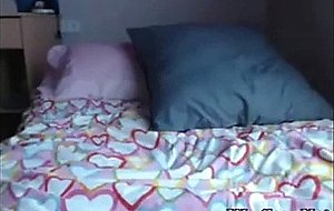 Amateur shy sweet teen masturbates on webcam chat