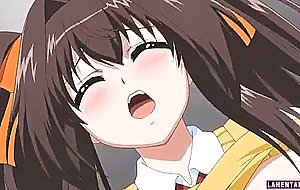 Hentai teen gets double penetrated