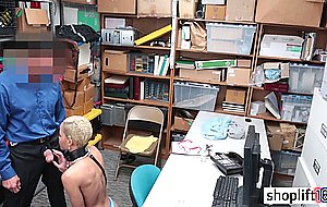 Bad ebony teen busted by a policeman with big cock