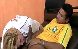 Hot blonde shemale fucked