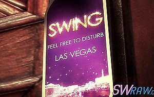 Hot girl with pink hair loves to fuck mature couples at the swinger orgy just to feel their wet V