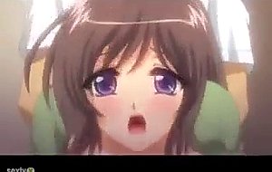 Busty anime brunette gorgeous babe fucked from behind in her young and warm wishfull pussy