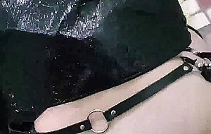 Bdsm costume anal vibrator fuck on public stage