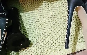 Bdsm costume anal vibrator fuck on public stage