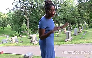 Perving in the cemetry kinky ebony slut solo