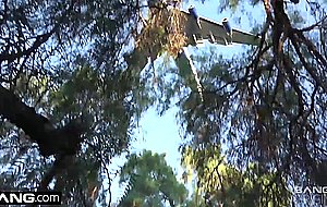 Horny alyssa cole sucks cock in the park