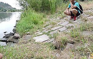 Hunt4k. pleased cuckold watches girlfriend's outdoor sex with guy