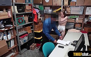 Pretty teen thief chick gets rough fucked from behind