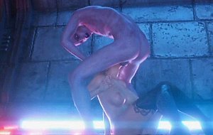 3D Sexy Scientist Ruined by a Zombie