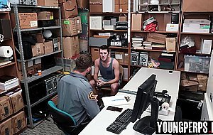 Straight perp detained and ass fucked by gay LP Officer