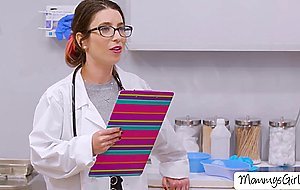 Stepdaughter and Stepmom threesome sex with doctor