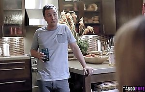 Jessy pulls janes head back to his dick