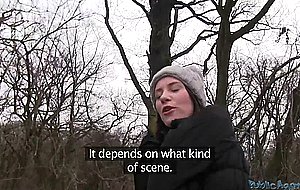 Leony sweet slut fucked intense outdoors in the winter