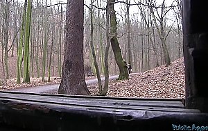 Leony sweet slut fucked intense outdoors in the winter