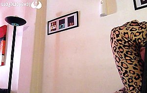 Naughty babysitter teases with her stunning body