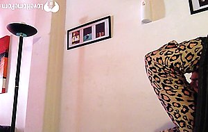 Naughty babysitter teases with her stunning body