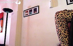 Naughty babysitter teases with her stunning body