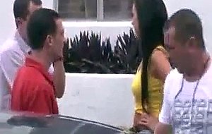 Brunette Picks Guys For Van Fuck