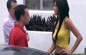 Brunette Picks Guys For Van Fuck