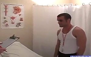 Buff guy gets sucked by doctor