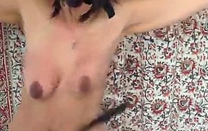 Saggy tits seriously punished