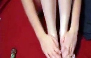 Young creamy foot fetish