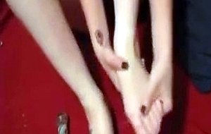 Young creamy foot fetish