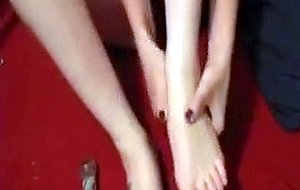 Young creamy foot fetish