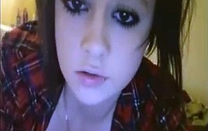 Cute emo teen brunette