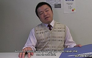 Japanese student, sayaka aishiro gives blowjobs to her professor, uncensored