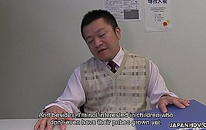Japanese student, sayaka aishiro gives blowjobs to her professor, uncensored