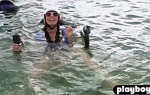 Crazy big tits lesbians enjoyed a crazy outdoor games