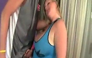 Bbw blonde needs to suck dick in gym before mcdonalds