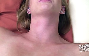 Brand new 18 yr old teenie gets her pink pussy filled with cum