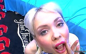 Cherry english enjoys cum mouth and facials