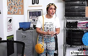Chubby MILF caught because of felony and offers big ass