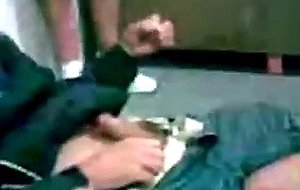 Guys take turns to fuck her