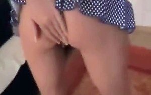 Euro blonde bends over the table