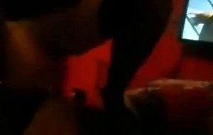 Brunette girlfriend riding fuck
