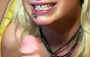 Horny blonde likes fucking sucking