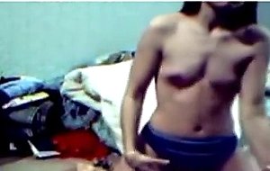 Amateur webcam brunette striping and rubbing all 