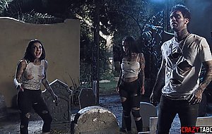 Teen feels guilty and have orgy with her dead friends