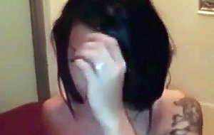 Tattooed babe giving juicy blow job and fucking a guy