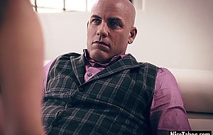 Naughty stepdaughter sucks and fucks a bad stepdad