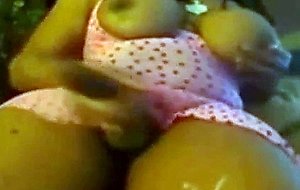 Busty tranny jerks by webcam