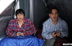 MILF fucked in a tent by her...