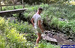 Cute teen and his gay stepuncle get cleaned up together