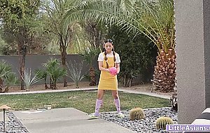 Asian teen and black babe sucked cock before action